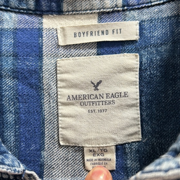 American Eagle denim button up size xl - Picture 4 of 4